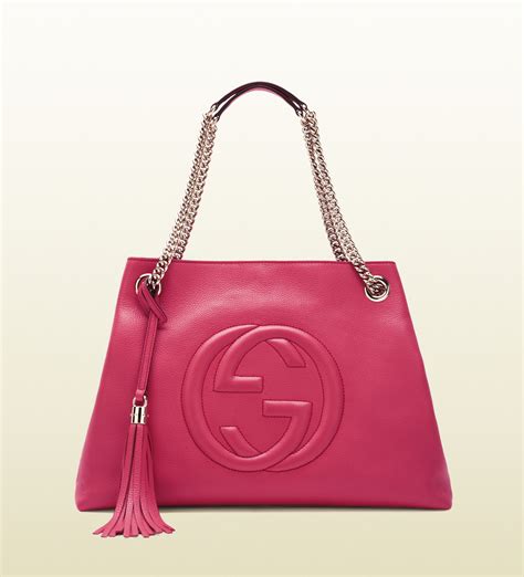 gucci leather bag pink|Gucci shoulder bags for women.